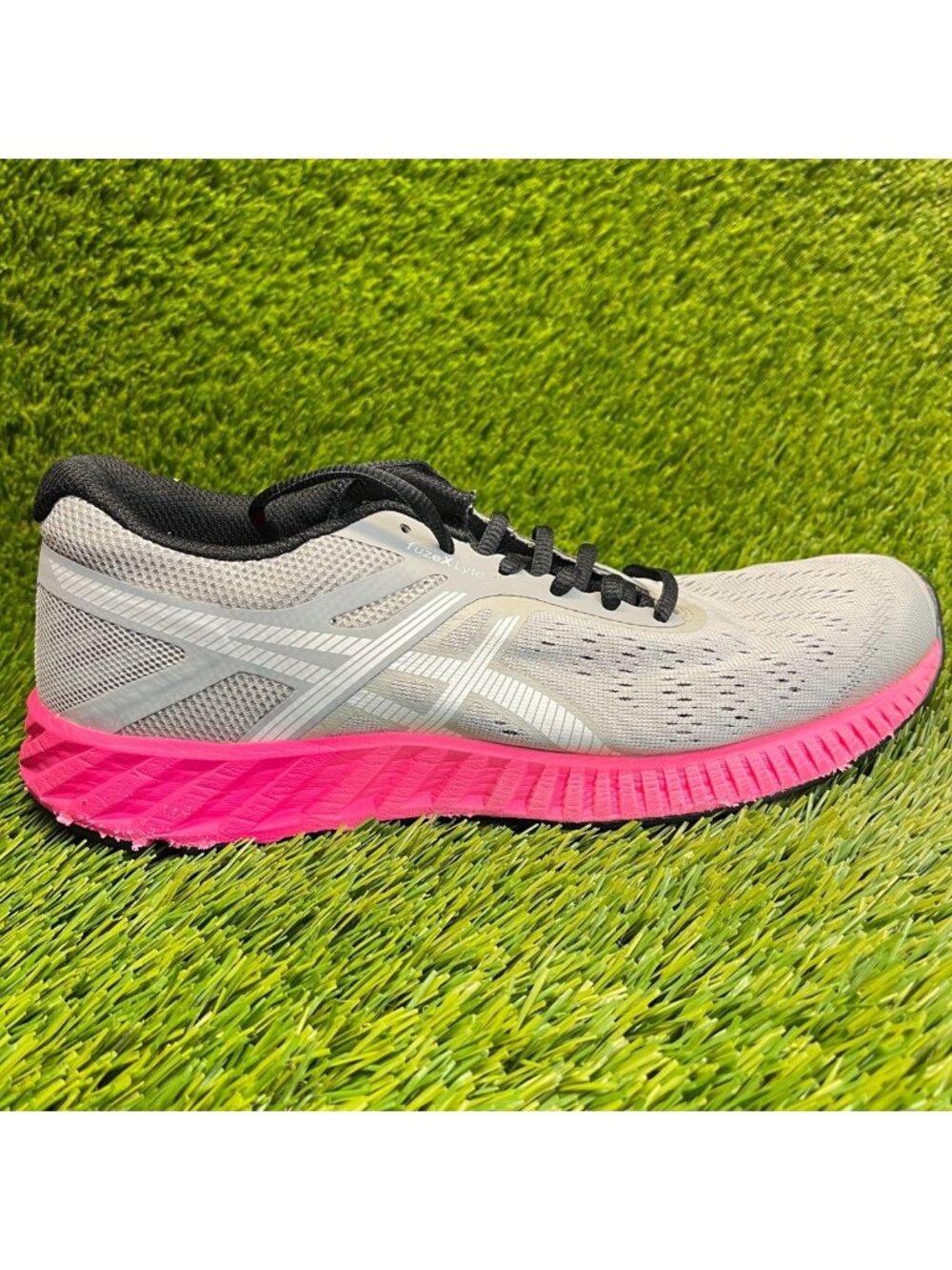 Asics Fuzex Lyte Womens Size 8.5 Gray Pink Black Athletic Running Shoes Sneakers